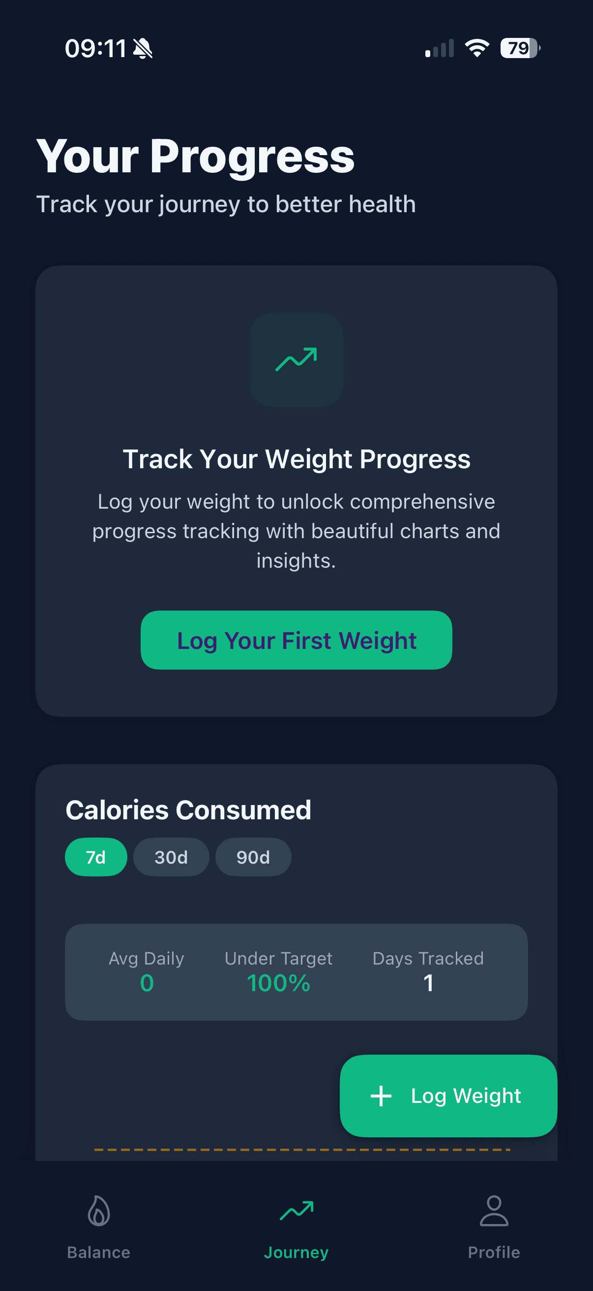 BurnBalance progress tracking